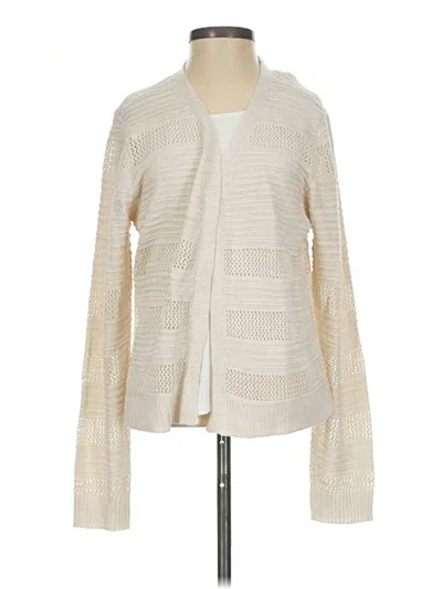Pre-owned Badgley Mischka Cardigan Sweater In Ivory