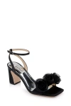 Badgley Mischka Carli Rose Square Toe Sandal In Black