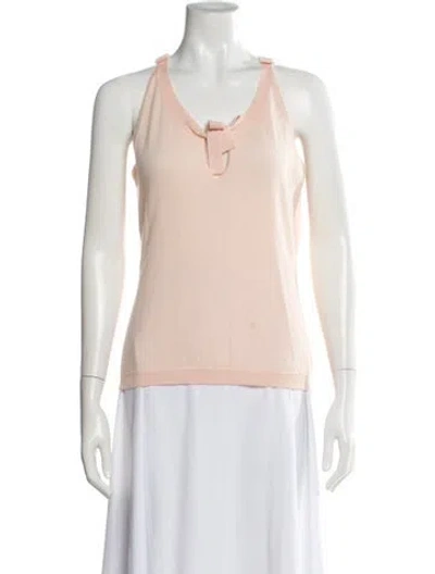 Pre-owned Badgley Mischka Cashmere Scoop Neck Sweater In Pink