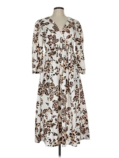 Pre-owned Badgley Mischka Casual Dress In Brown