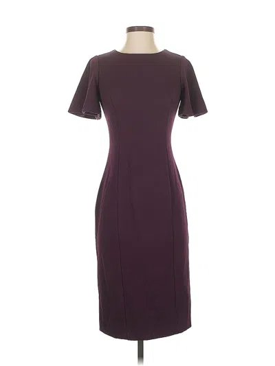 Pre-owned Badgley Mischka Casual Dress In Burgundy