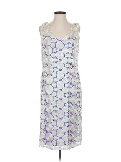 Pre-owned Badgley Mischka Casual Dress In White