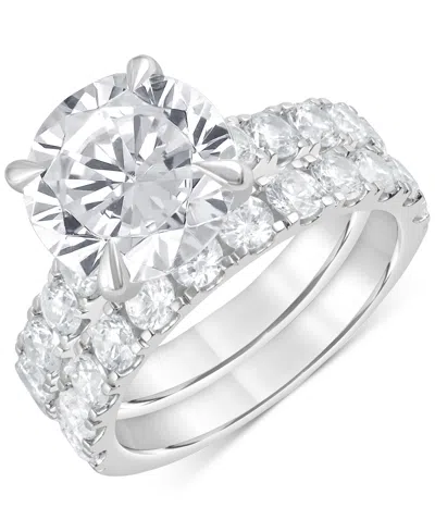 Badgley Mischka Certified  Lab Grown Diamond Bridal Set (6 Ct. T.w.) In 14k White Gold