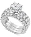 Badgley Mischka Certified Lab Grown Diamond 3 Pc. Bridal Set (5 Ct. T.w.) In 14k Gold In White Gold