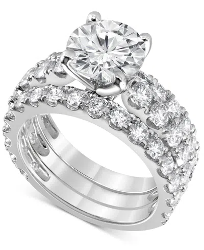 Badgley Mischka Certified Lab Grown Diamond 3 Pc. Bridal Set (5 Ct. T.w.) In 14k Gold In White Gold