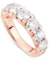 Badgley Mischka Certified Lab Grown Diamond Band (3 Ct. T.w.) In 14k Gold In Rose Gold