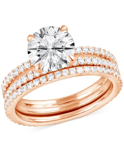 Badgley Mischka Certified Lab Grown Diamond Bridal Set (3 Ct. T.w.) In 14k Gold