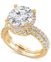 Badgley Mischka Certified Lab Grown Diamond Bridal Set (5 Ct. T.w.) In 14k Gold In Yellow Gold
