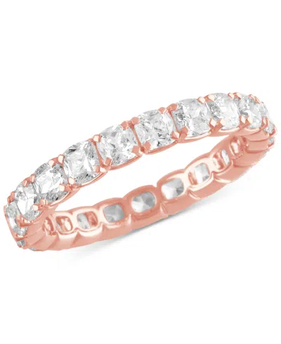 Badgley Mischka Certified Lab Grown Diamond Cushion-cut Eternity Band (3 Ct. T.w.) In 14k Gold In Rose Gold