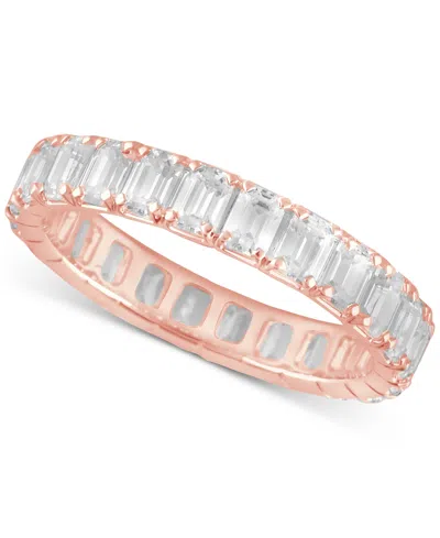 Badgley Mischka Certified Lab Grown Diamond Emerald-cut Eternity Band (3 Ct. T.w.) In 14k Gold In Rose Gold