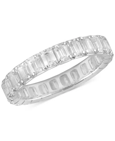 Badgley Mischka Certified Lab Grown Diamond Emerald-cut Eternity Band (3 Ct. T.w.) In 14k Gold In White Gold