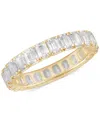 Badgley Mischka Certified Lab Grown Diamond Emerald-cut Eternity Band (3 Ct. T.w.) In 14k Gold In Yellow Gold