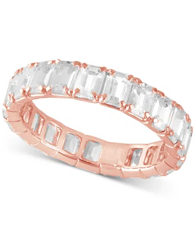 Badgley Mischka Certified Lab Grown Diamond Emerald-cut Eternity Band (4 Ct. T.w.) In 14k Gold In Rose Gold