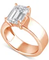 Badgley Mischka Certified Lab Grown Diamond Emerald-cut Solitaire Engagement Ring (3-1/2 Ct. T.w.) In 14k Gold In Gold