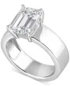 Badgley Mischka Certified Lab Grown Diamond Emerald-cut Solitaire Engagement Ring (3-1/2 Ct. T.w.) In 14k Gold In White