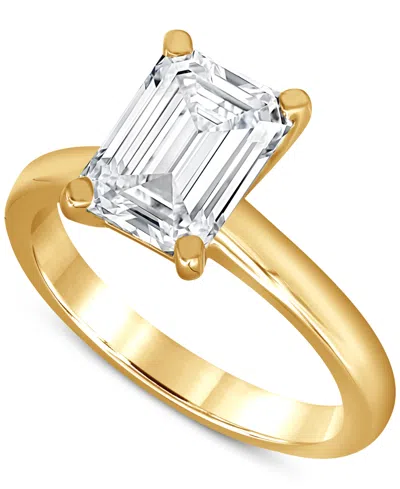 Badgley Mischka Certified Lab Grown Diamond Emerald-cut Solitaire Engagement Ring (5 Ct. T.w.) In 14 In Gold