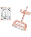 Badgley Mischka Certified Lab Grown Diamond Emerald-cut Stud Earrings (3 Ct. T.w.) In 14k Gold In Rose Gold