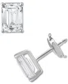 Badgley Mischka Certified Lab Grown Diamond Emerald-cut Stud Earrings (6 Ct. T.w.) In 14k Gold In White Gold