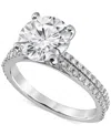 Badgley Mischka Certified Lab Grown Diamond Engagement Ring (3-3/8 Ct. T.w.) In 14k Gold In White Gold