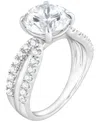Badgley Mischka Certified Lab Grown Diamond Engagement Ring (4 Ct. T.w.) In 14k Gold In Metallic