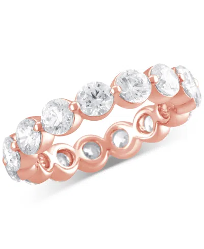 Badgley Mischka Certified Lab Grown Diamond Eternity Band (4 Ct. T.w.) In 14k Gold In Rose Gold