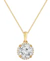 Badgley Mischka Certified Lab Grown Diamond Halo 18" Pendant Necklace (2 Ct. T.w.) In 14k Gold In Yellow Gold