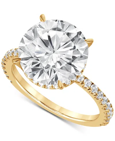 Badgley Mischka Certified Lab Grown Diamond Hidden Halo Engagement Ring (4 Ct. T.w.) In 14k Gold In Yellow Gold