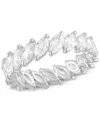 Badgley Mischka Certified Lab Grown Diamond Marquise-cut Eternity Band (3 Ct. T.w.) In 14k Gold In White Gold