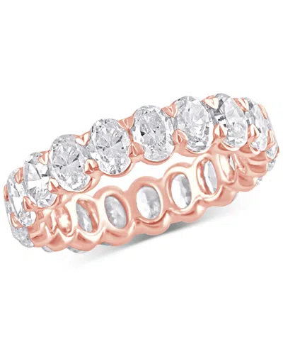 Badgley Mischka Certified Lab Grown Diamond Oval-cut Eternity Band (4 Ct. T.w.) In 14k Gold In Rose Gold
