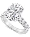 Badgley Mischka Certified Lab Grown Diamond Oval Engagement Ring (5 Ct. T.w.) In 14k Gold In White Gold