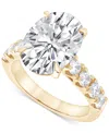 Badgley Mischka Certified Lab Grown Diamond Oval Engagement Ring (5 Ct. T.w.) In 14k Gold In Yellow Gold