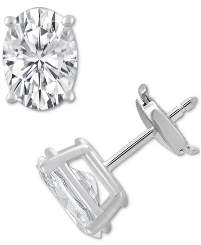 Badgley Mischka Certified Lab Grown Diamond Oval Stud Earrings (6 Ct. T.w.) In 14k Gold In White Gold