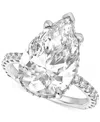 Badgley Mischka Certified Lab Grown Diamond Pear Halo Engagement Ring (3-3/8 Ct. T.w.) In 14k Gold In White Gold