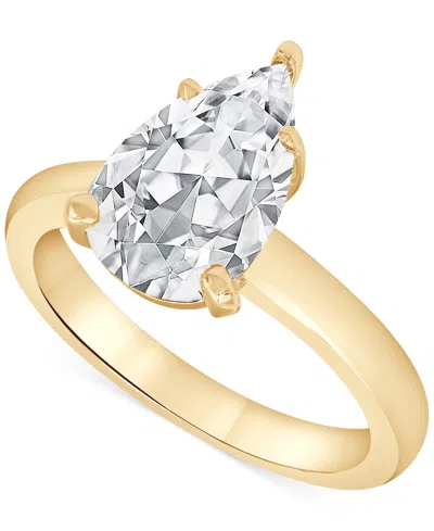 Badgley Mischka Certified Lab Grown Diamond Pear Solitaire Engagement Ring (5 Ct. T.w.) In 14k Gold In Yellow Gold