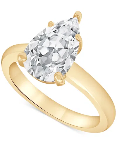 BADGLEY MISCHKA CERTIFIED LAB GROWN DIAMOND PEAR SOLITAIRE ENGAGEMENT RING (5 CT. T.W.) IN 14K GOLD