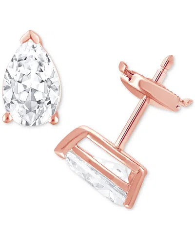 Badgley Mischka Certified Lab Grown Diamond Pear Stud Earrings (3 Ct. T.w.) In 14k Gold In Rose Gold