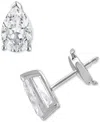 Badgley Mischka Certified Lab Grown Diamond Pear Stud Earrings (5 Ct. T.w.) In 14k Gold In White Gold