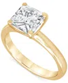 Badgley Mischka Certified Lab Grown Diamond Princess-cut Solitaire Engagement Ring (5 Ct. T.w.) In 14k Gold In Yellow Gold