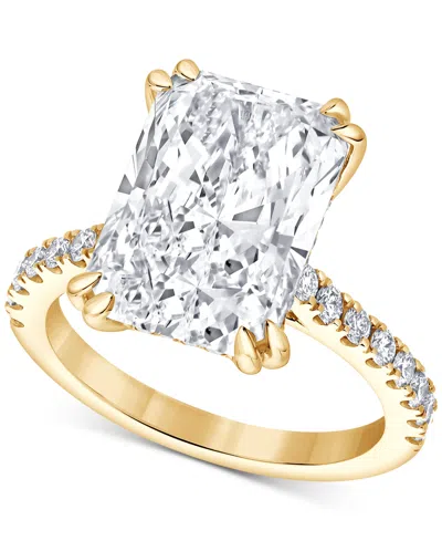 Badgley Mischka Certified Lab Grown Diamond Radiant Hidden Halo Engagement Ring (7-1/2 Ct. T.w.) In 14k Gold In Yellow Gold
