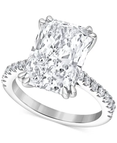 Badgley Mischka Certified Lab Grown Diamond Radiant Hidden Halo Engagement Ring (7-1/2 Ct. T.w.) In 14k Gold In White Gold