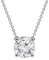Badgley Mischka Certified Lab Grown Diamond Solitaire 18" Pendant Necklace (3 Ct. T.w.) In 14k Gold In White Gold