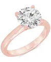 Badgley Mischka Certified Lab Grown Diamond Solitaire Engagement Ring (4 Ct. T.w.) In 14k Gold In Rose Gold