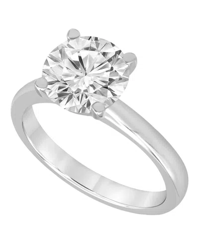 Badgley Mischka Certified Lab Grown Diamond Solitaire Engagement Ring (4 Ct. T.w.) In 14k Gold In White Gold