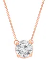 Badgley Mischka Certified Lab Grown Diamond Solitaire Pendant 18" Necklace (2-1/4 Ct. T.w.) In 14k Gold In Rose Gold