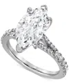 Badgley Mischka Certified Lab Grown Marquise Diamond Split Shank Engagement Ring (3-1/3 Ct. T.w.) In 14k Gold In Yellow Gold