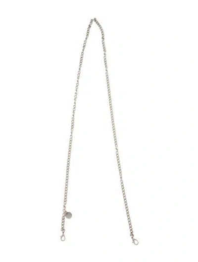 Pre-owned Badgley Mischka Chain Link Bag Strap In Silver