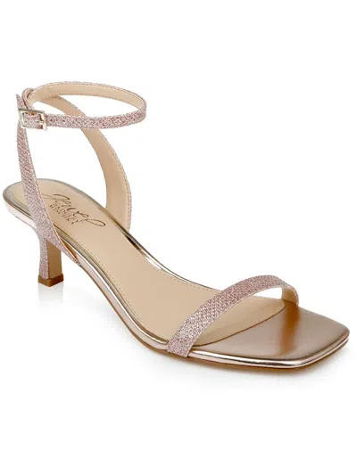 Badgley Mischka Charismaii Womens Ankle Strap Dressy Heels In Multi