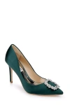 Badgley Mischka Women's Cher Crystal Buckle Pumps In Green