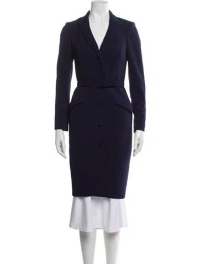 Pre-owned Badgley Mischka Coat In Blue