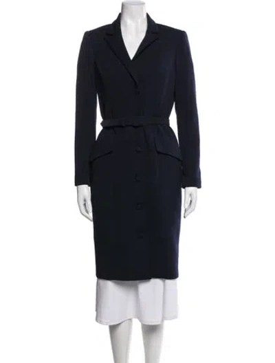 Pre-owned Badgley Mischka Coat In Blue